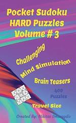 Pocket Sudoku HARD Volume 3