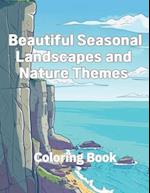 Coloring Book of Beautiful Seasonal Landscapes and Nature Themes