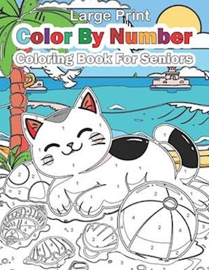 Large Print Color By Number Coloring Book For Senior