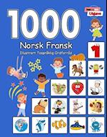 1000 Norsk Fransk Illustrert Tospråklig Ordforråd (Svart og Hvit Utgave)