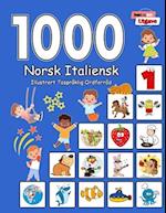 1000 Norsk Italiensk Illustrert Tospråklig Ordforråd (Svart og Hvit Utgave)