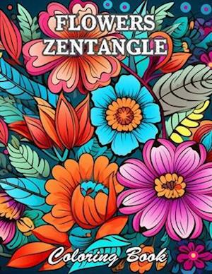 Flowers Zentangle Coloring Book for Adults