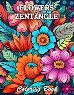 Flowers Zentangle Coloring Book for Adults