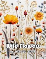 Wild Flowers Coloring Book For Adult