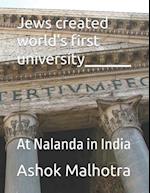 Jews created world's first university