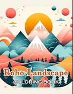 Boho Landscape Coloring Book for Adults