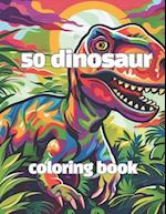 50 dinosaur coloring book