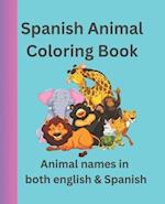 Spanish Animal Coloring Book 