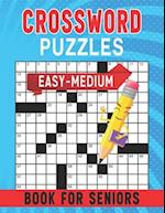 Easy Medium Crossword Puzzles Book For Seniors