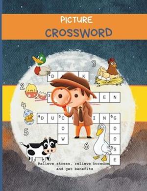 Picture crossword Activity Word Puzzles and Vocabulary, Spelling Letter Size(8.5 x11)
