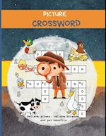 Picture crossword Activity Word Puzzles and Vocabulary, Spelling Letter Size(8.5 x11)