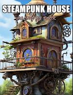 Steampunk House Coloring Book