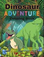 Dinosaur adventure coloring book