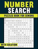 Number Search Puzzles Book For Seniors with Solution