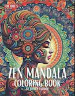 Zen Mandalas, A Meditative Coloring Book for Stress Relief and Relaxation 108 pages