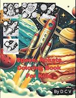 Space, Rokets Coloring Book For Kids