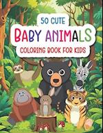 50 Cute Cute animals Coloring Book For Kids