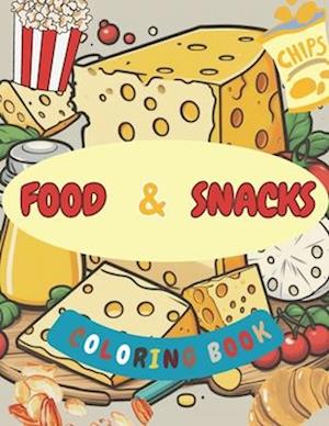 Food and Snacks Coloring Book