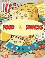 Food and Snacks Coloring Book