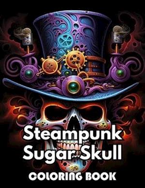 Steampunk Sugar Skull Coloring Book