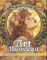 Beauty Woman Art Nouveau Coloring Book