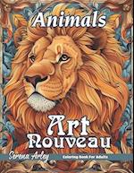 Animals Art Nouveau Coloring Book