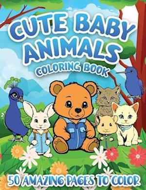 Cute Baby Animals Coloring Book