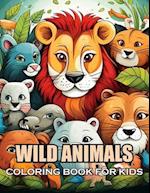 Wild Animals Coloring Book for Kids