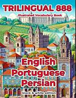 Trilingual 888 English Portuguese Persian Illustrated Vocabulary Book