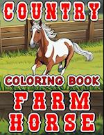 Country Coloring Book - Farm Horse