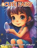 Cute Fairy Coloring Book for Adults