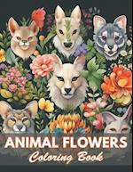 Animal Flowers Coloring Book