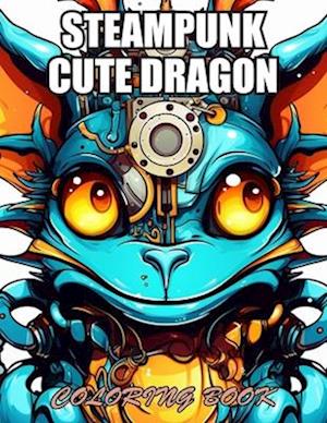 Steampunk Cute Dragon Coloring Book