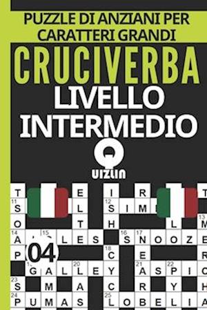 Puzzle di anziani per caratteri grandi cruciverba livello intermedio versione italiana Vol 04