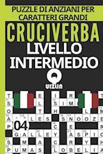 Puzzle di anziani per caratteri grandi cruciverba livello intermedio versione italiana Vol 04