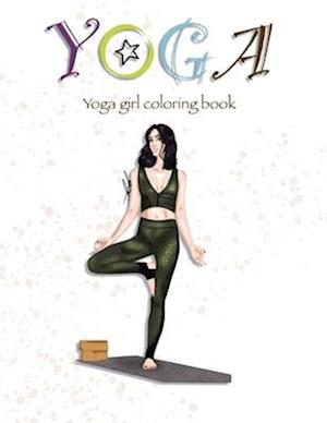 Yoga girl coloring book