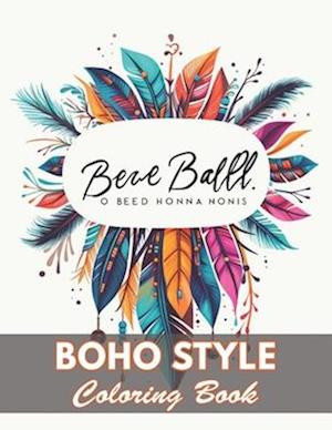 Boho Style Coloring Book