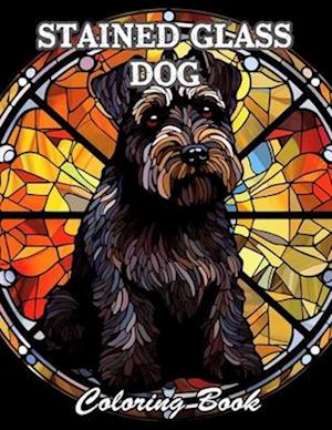 Stained Glass Dog Coloring Book