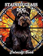 Stained Glass Dog Coloring Book