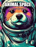 Animal Space Coloring Book