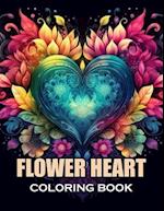 Flower Heart Coloring Book