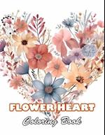 Flower Heart Coloring Book