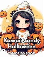 Kawaii Candy Halloween Coloring Book