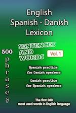 English Spanish Danish Lexicon - Volume 1