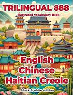 Trilingual 888 English Chinese Haitian Creole Illustrated Vocabulary Book