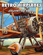 Retro Airplanes Coloring Book