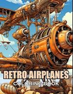 Retro Airplanes Coloring Book