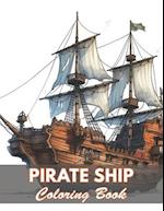 Pirate Ship Coloring Book for Adult