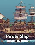 Pirate Ship Coloring Book for Adult