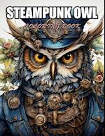 Steampunk Owl Coloring Book